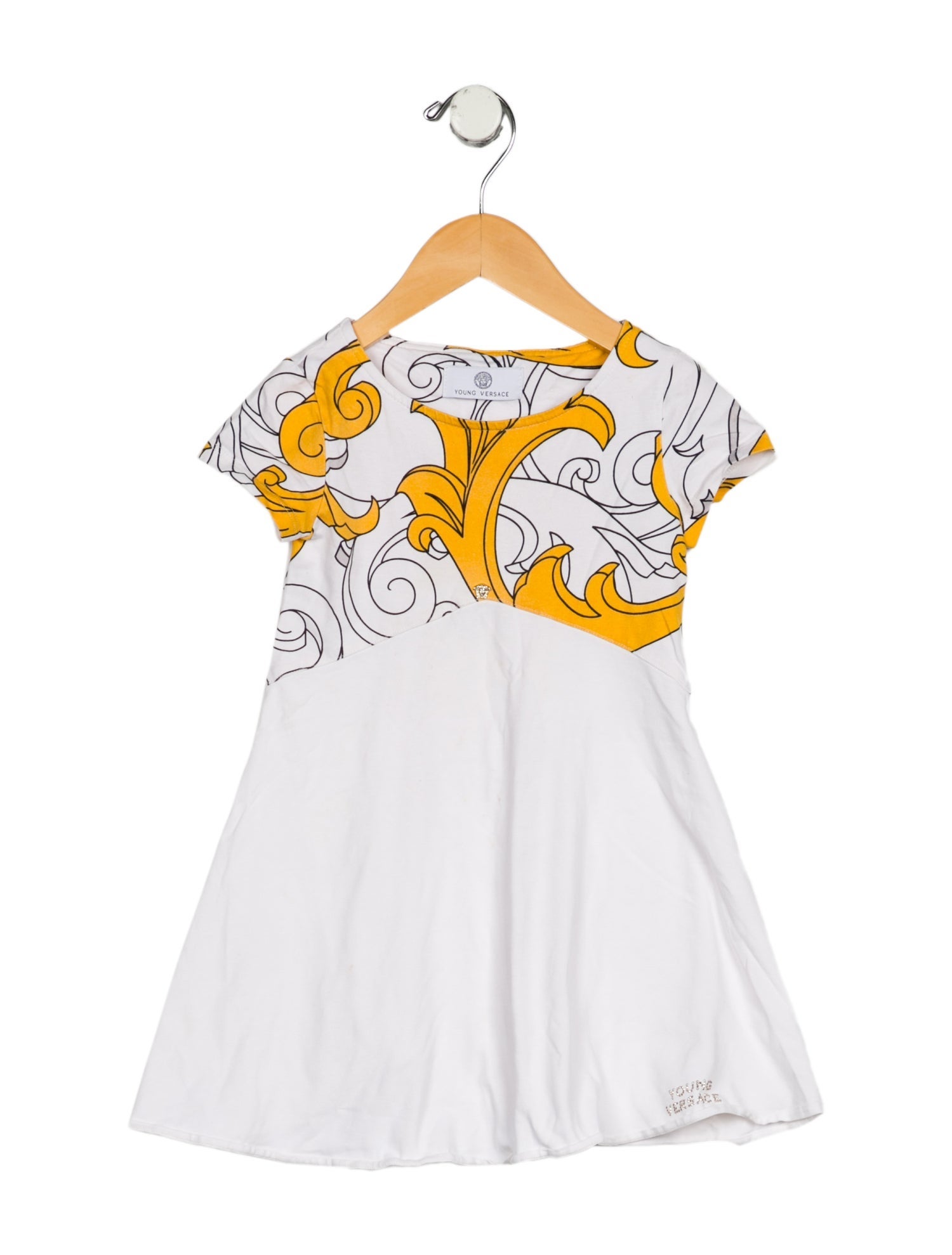 Young Versace Toddler Girls' Short Sleeve Dress