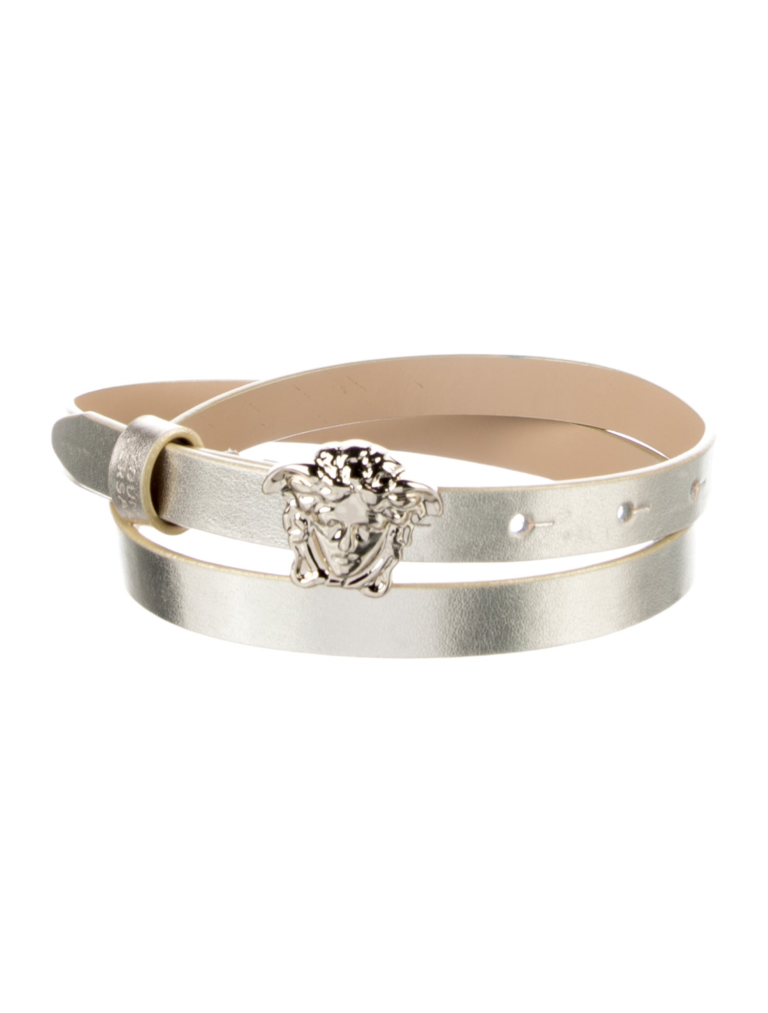 Young Versace Girls' Metallic Gold Belt