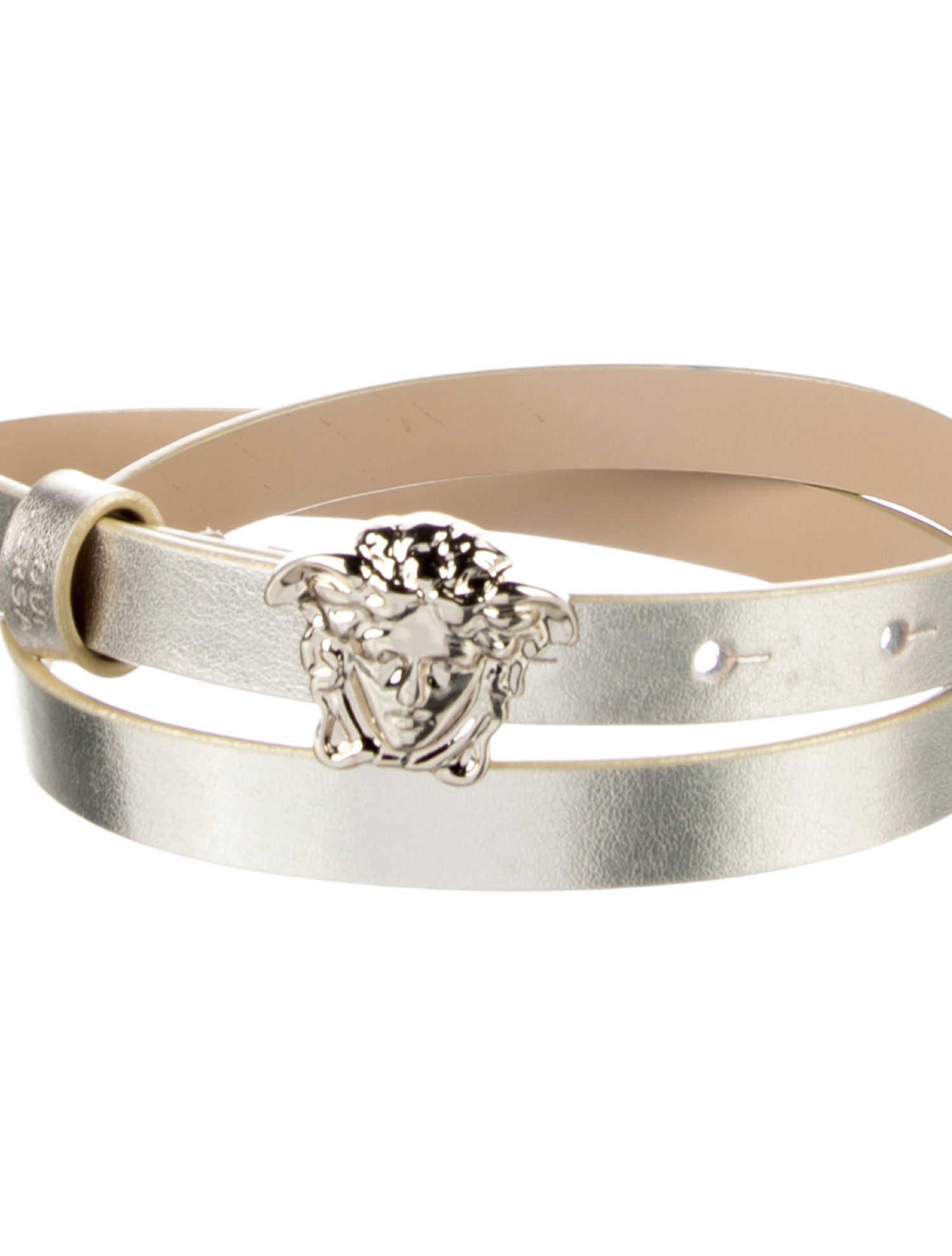 Young Versace Girls' Metallic Gold Belt