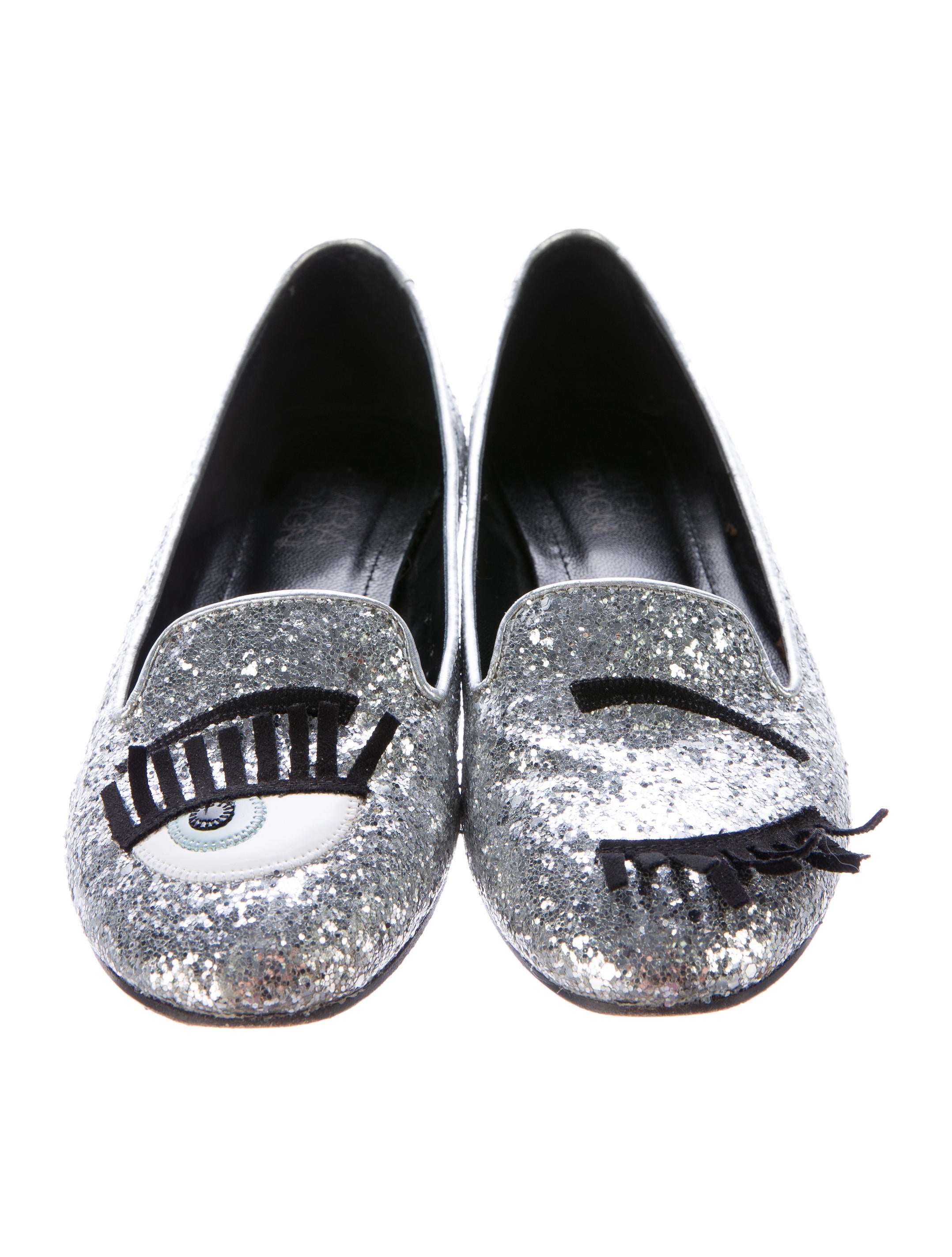 Chiara Ferragni Glitter Embellished Loafers Shoes WYX20088 The