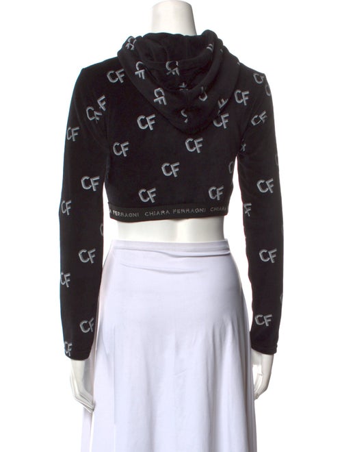 Chiara Ferragni Printed Crew Neck Crop Top