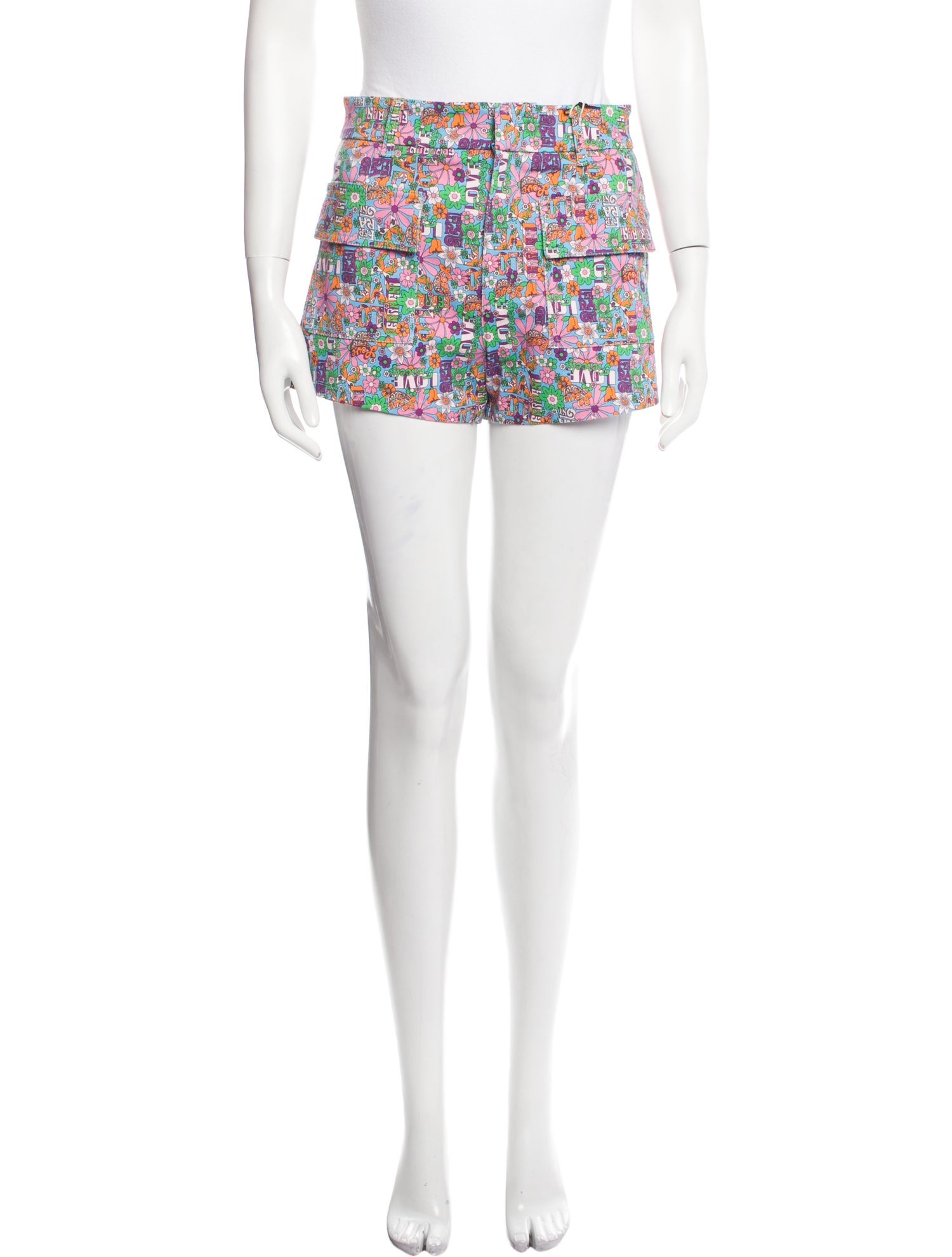 Chiara Ferragni Printed Mini Shorts