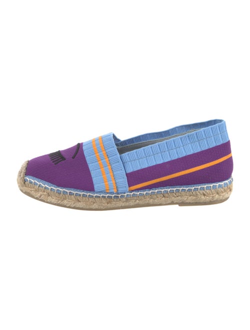 Chiara Ferragni Printed Embroidered Accent Espadrilles