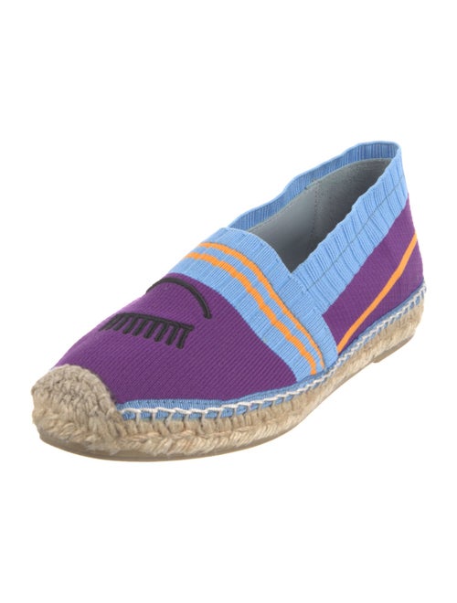 Chiara Ferragni Printed Embroidered Accent Espadrilles