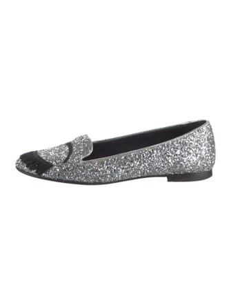 Chiara Ferragni Glitter Printed Loafers