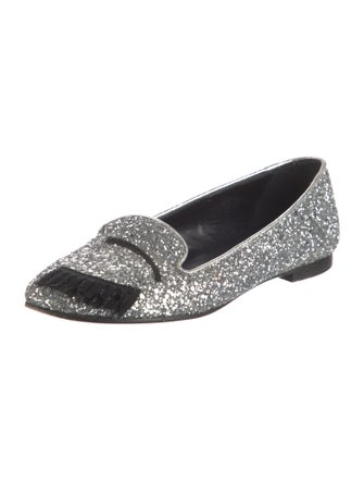 Chiara Ferragni Glitter Printed Loafers
