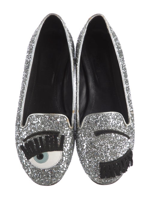 Chiara Ferragni Glitter Printed Loafers