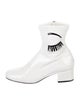 Chiara Ferragni Patent Leather Graphic Print Sock Boots