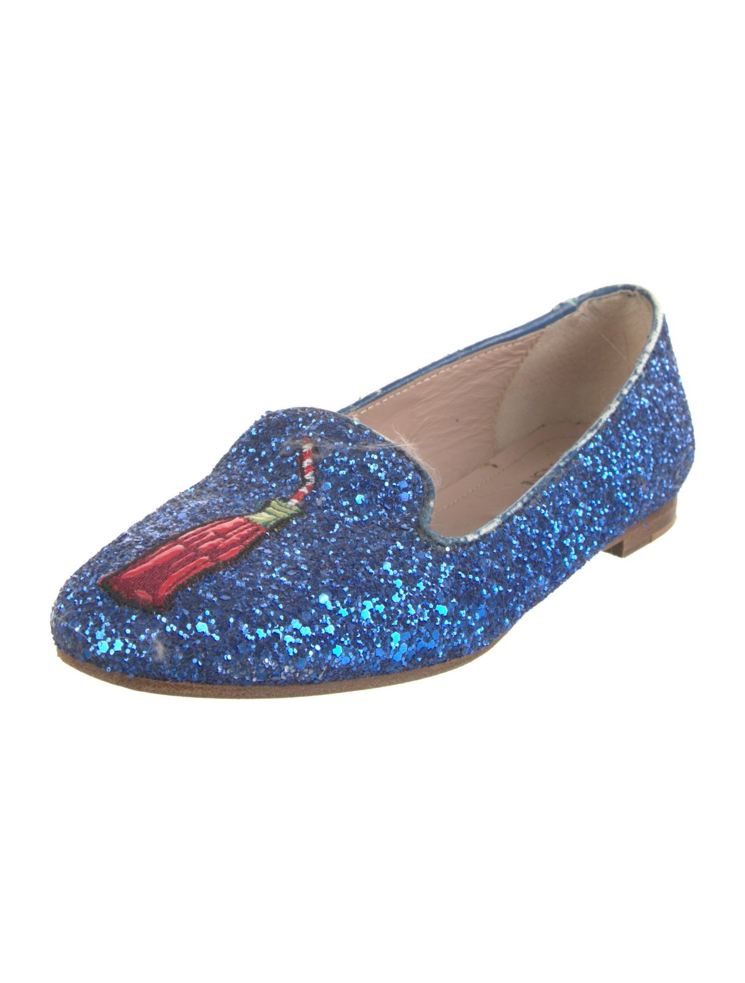 Chiara Ferragni Glitter Graphic Print Loafers