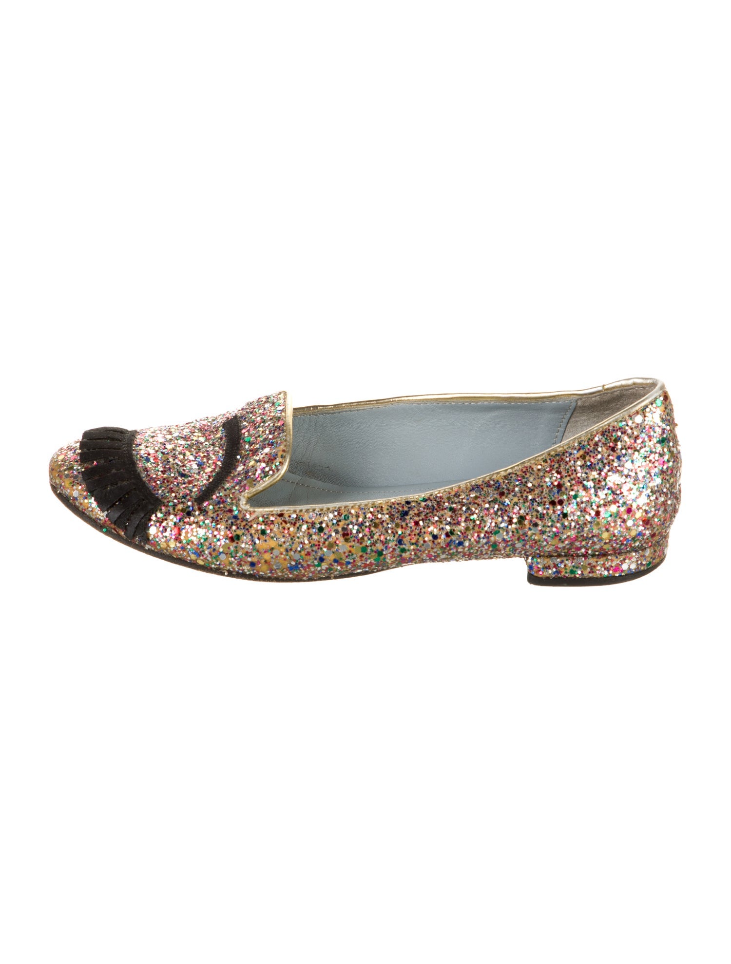 Chiara Ferragni Glitter Glitter Accents Flats