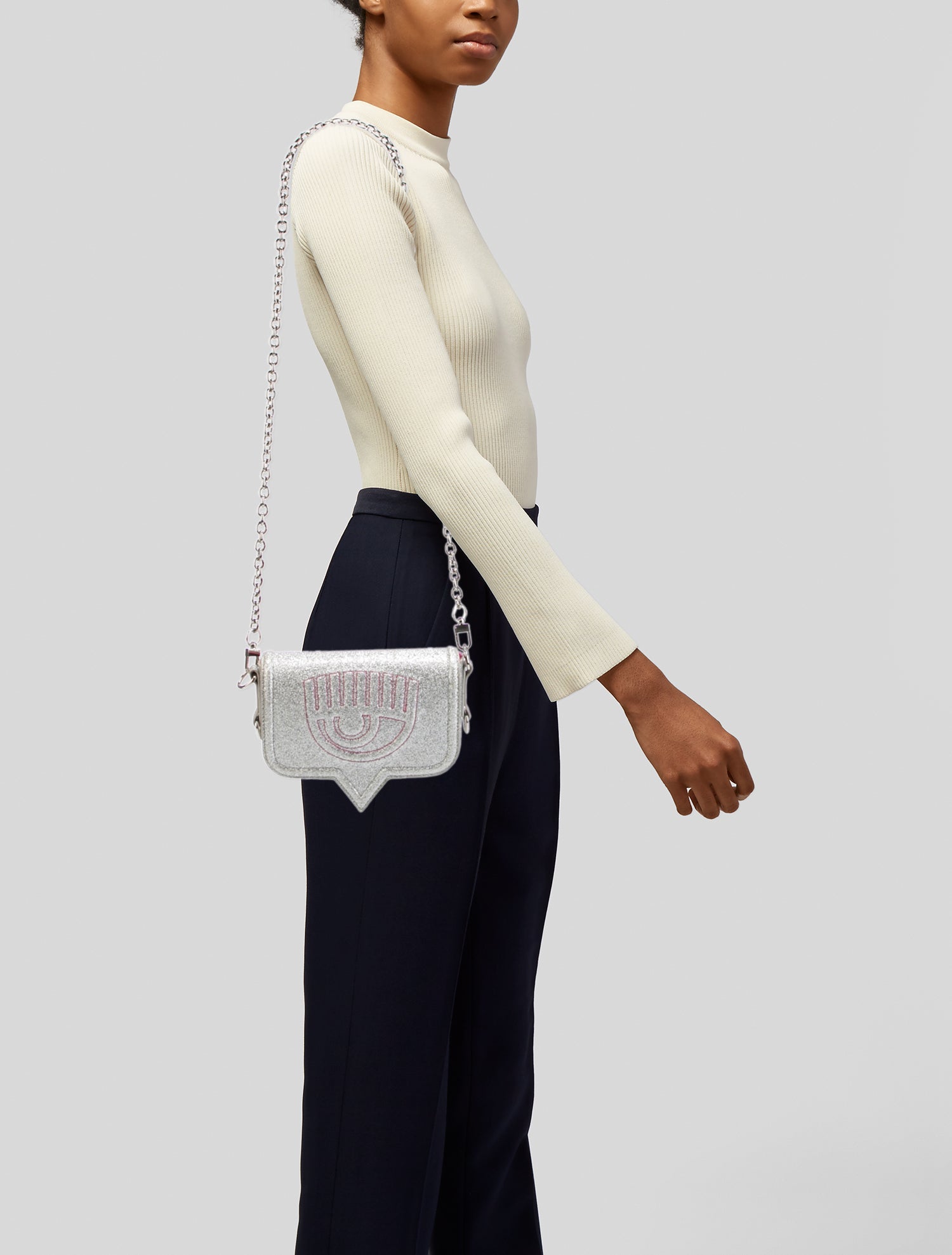 Chiara Ferragni Glitter Minaudière