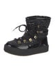 Chiara Ferragni Patent Leather Glitter Accents Lace-Up Boots