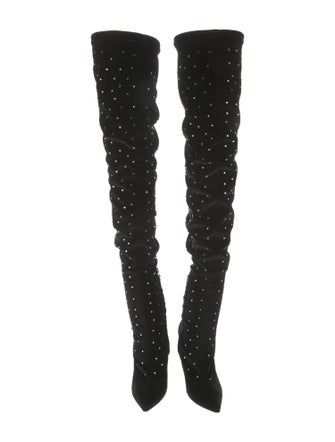 Chiara Ferragni Velvet Sock Boots