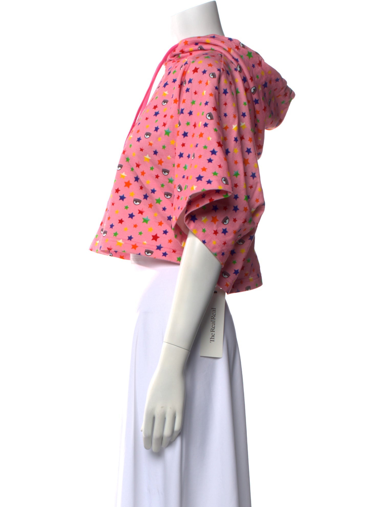 Chiara Ferragni Printed Mock Neck Crop Top