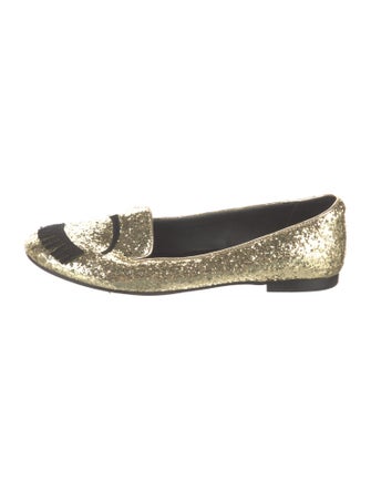 Chiara Ferragni Glitter Animal Print Loafers