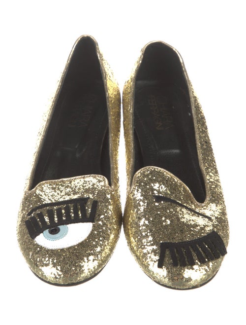Chiara Ferragni Glitter Animal Print Loafers