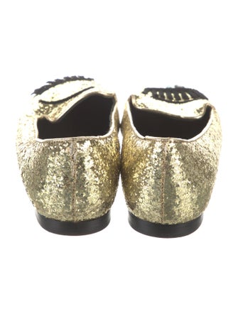 Chiara Ferragni Glitter Animal Print Loafers