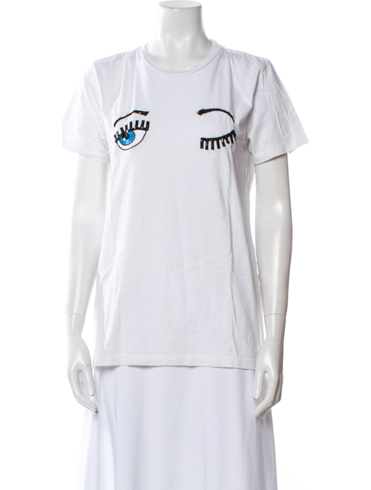 Chiara Ferragni Graphic Print Crew Neck T-Shirt