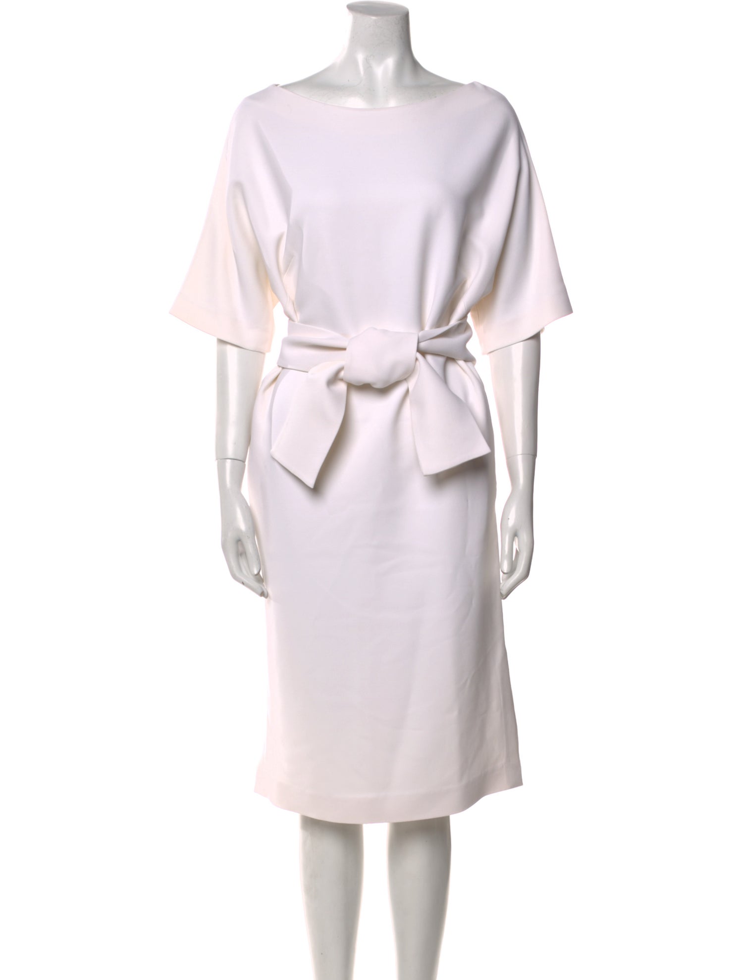 Osman Bateau Neckline Midi Length Dress