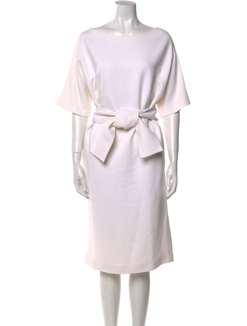 Osman Bateau Neckline Midi Length Dress