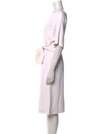 Osman Bateau Neckline Midi Length Dress