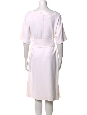 Osman Bateau Neckline Midi Length Dress