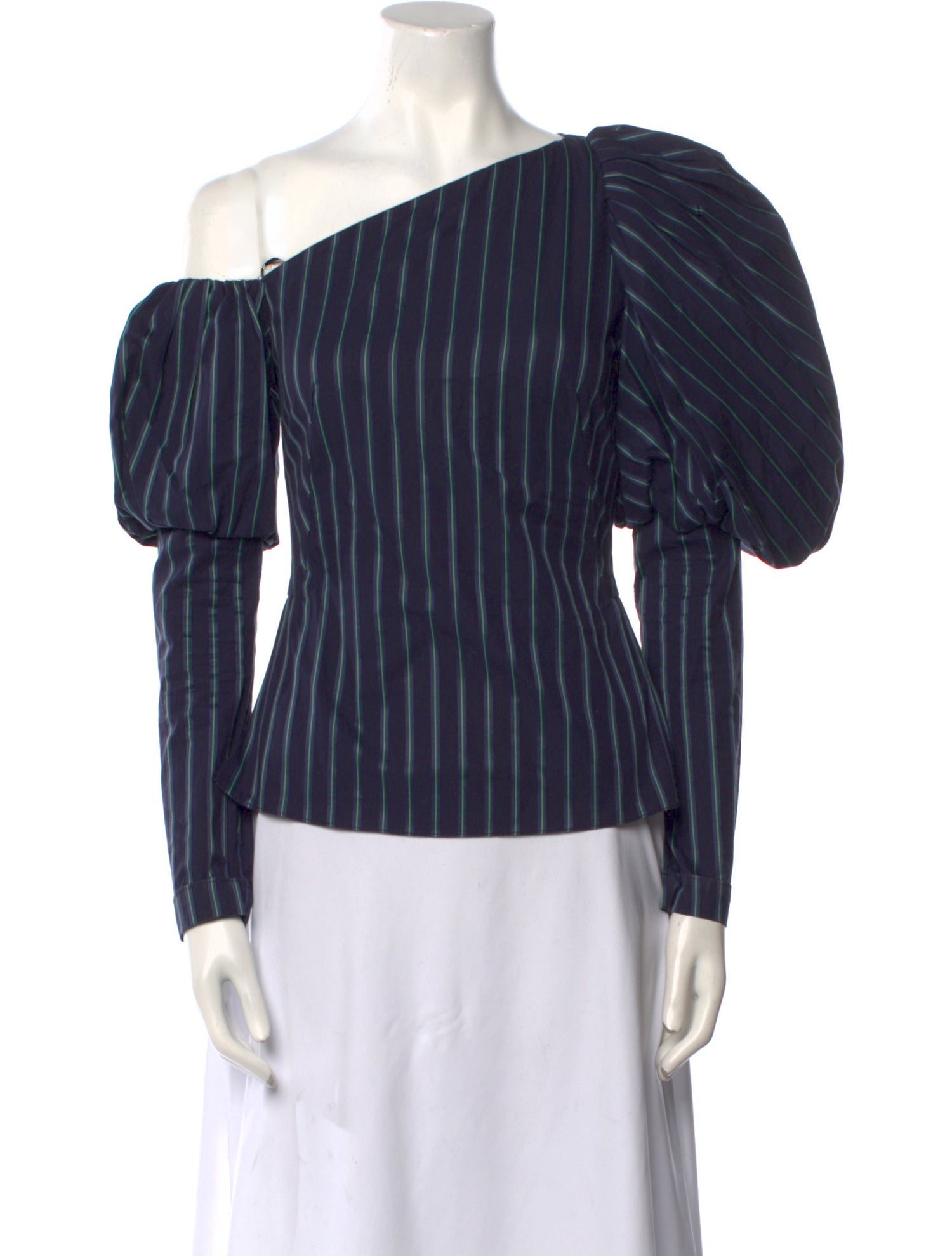Osman Striped Square Neckline Blouse