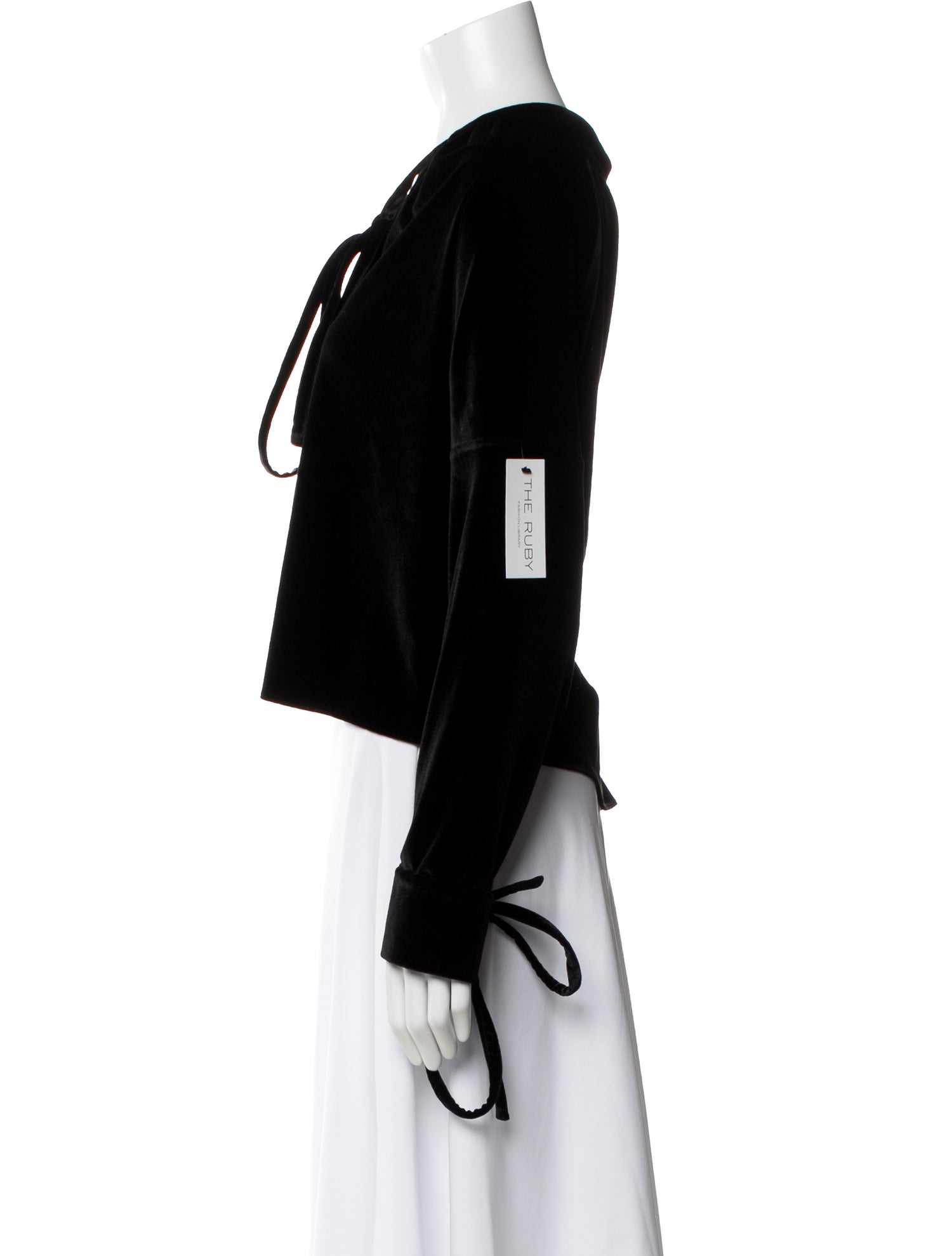 Osman Tie Neck Long Sleeve Top