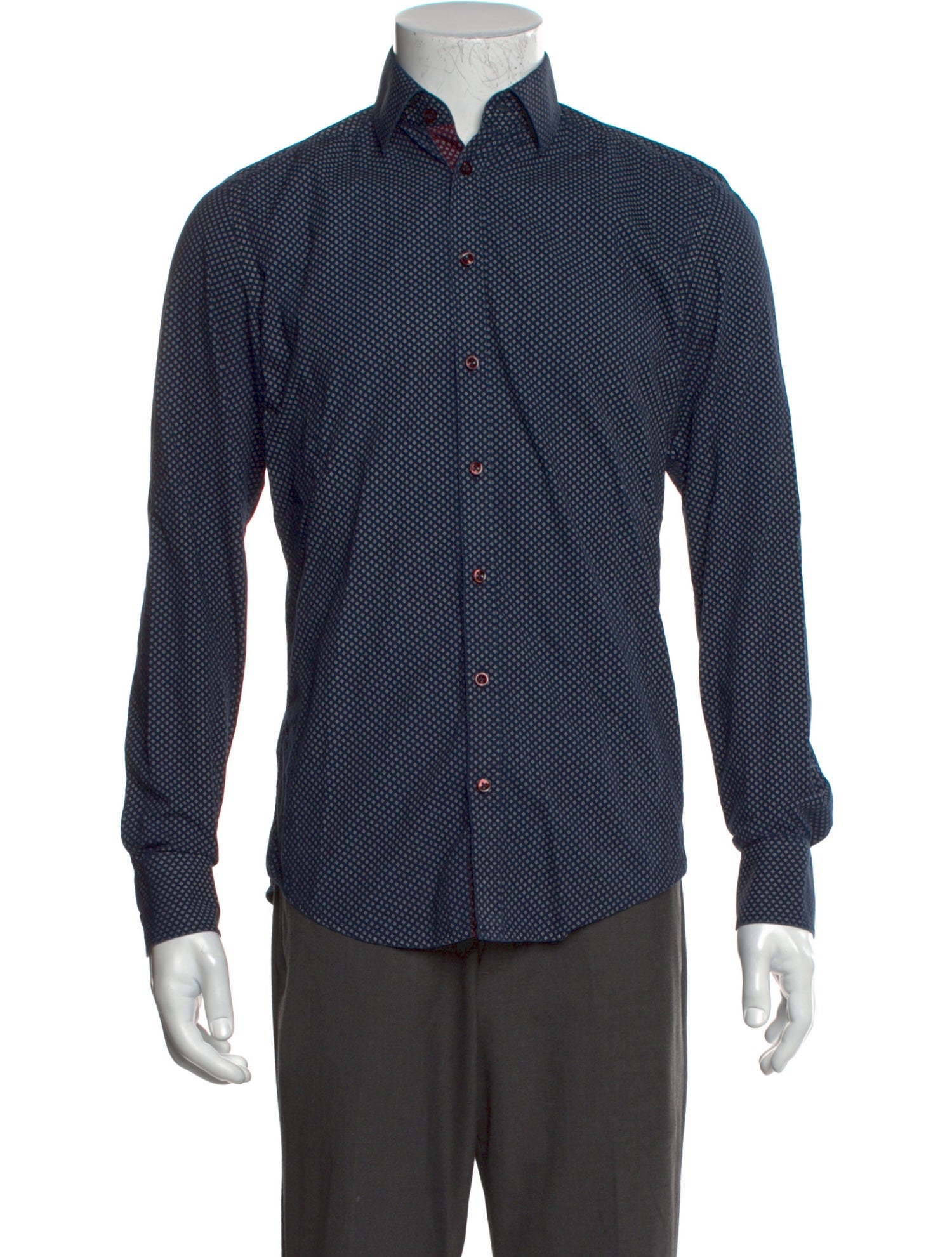 Sand Printed Long Sleeve Dress Shirt