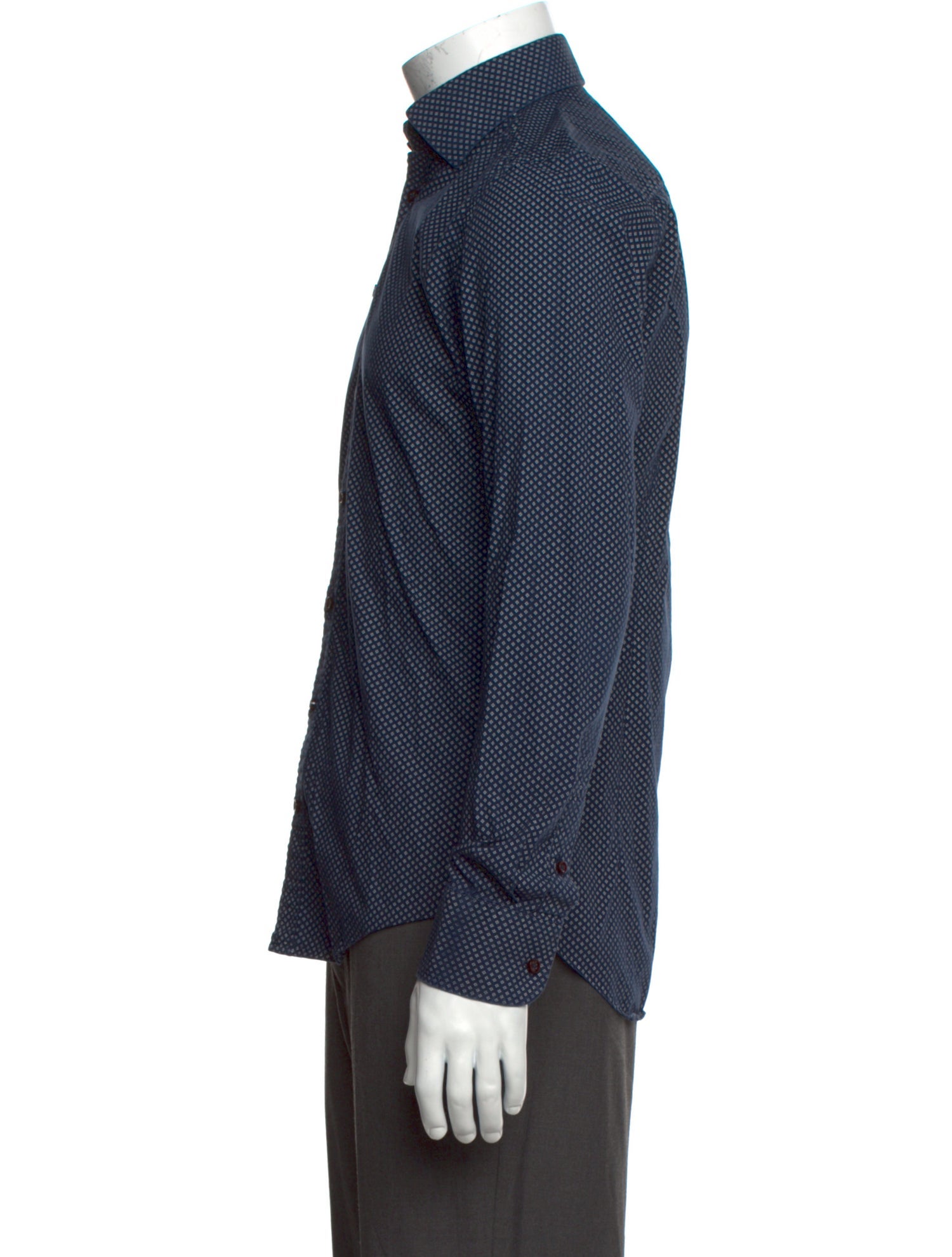 Sand Printed Long Sleeve Dress Shirt