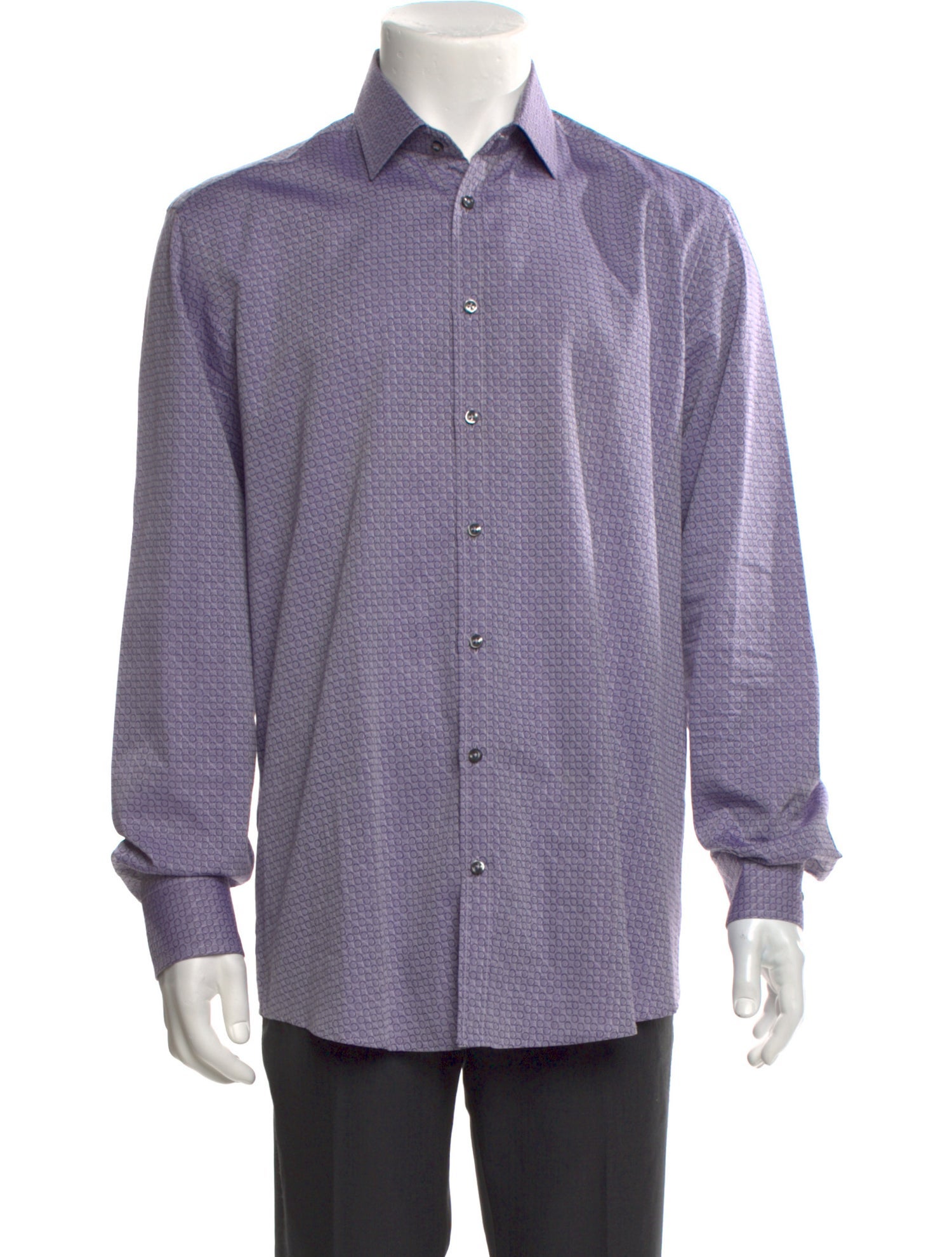 Sand Printed Long Sleeve Dress Shirt