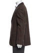Sand Virgin Wool Plaid Print Blazer