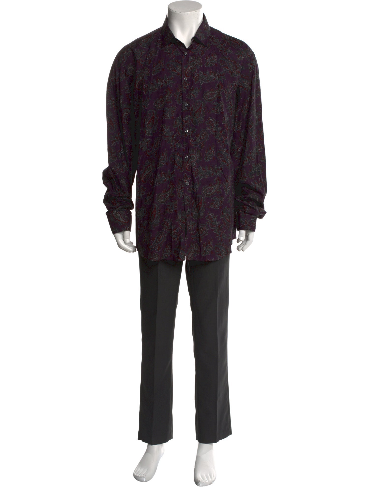 Sand Paisley Print Long Sleeve Shirt