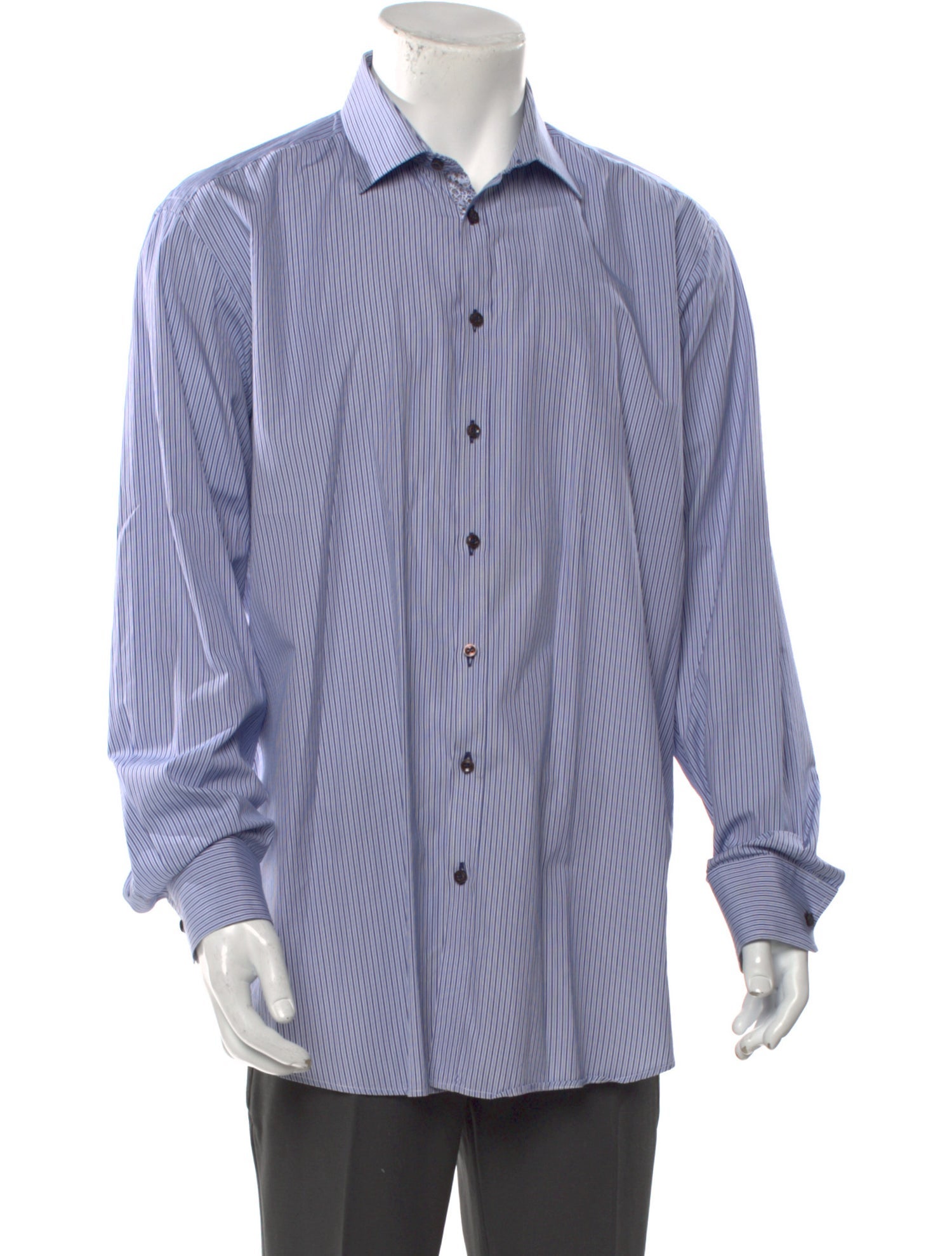 Sand Striped Long Sleeve Dress Shirt