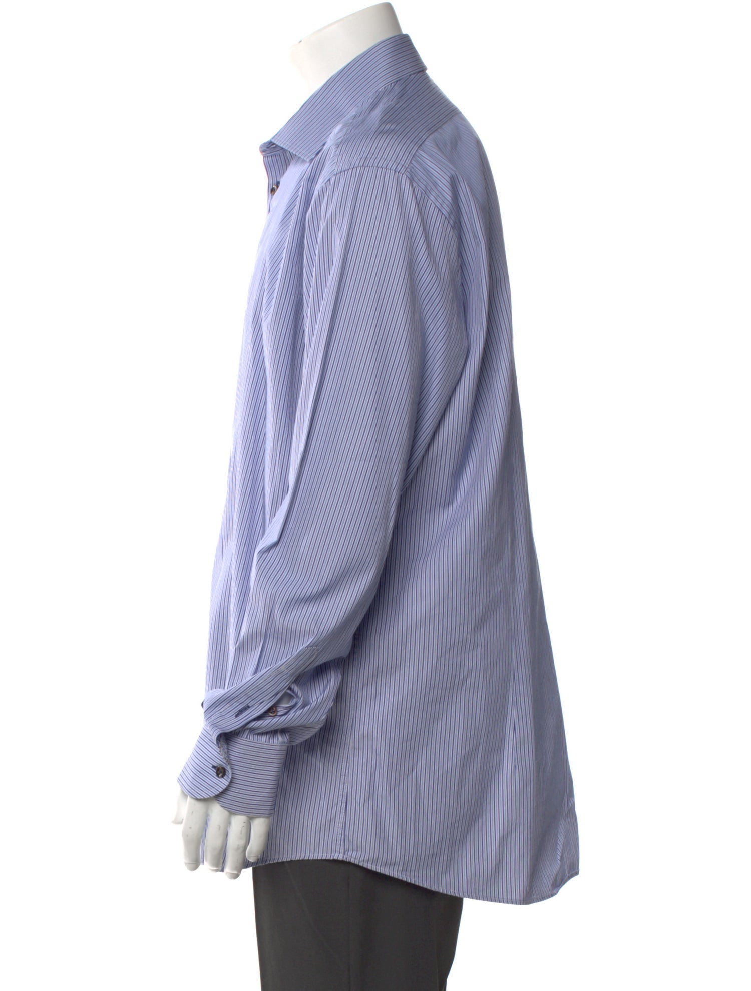 Sand Striped Long Sleeve Dress Shirt