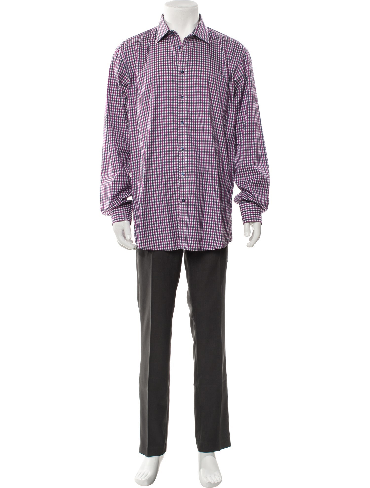 Sand Plaid Print Long Sleeve Dress Shirt