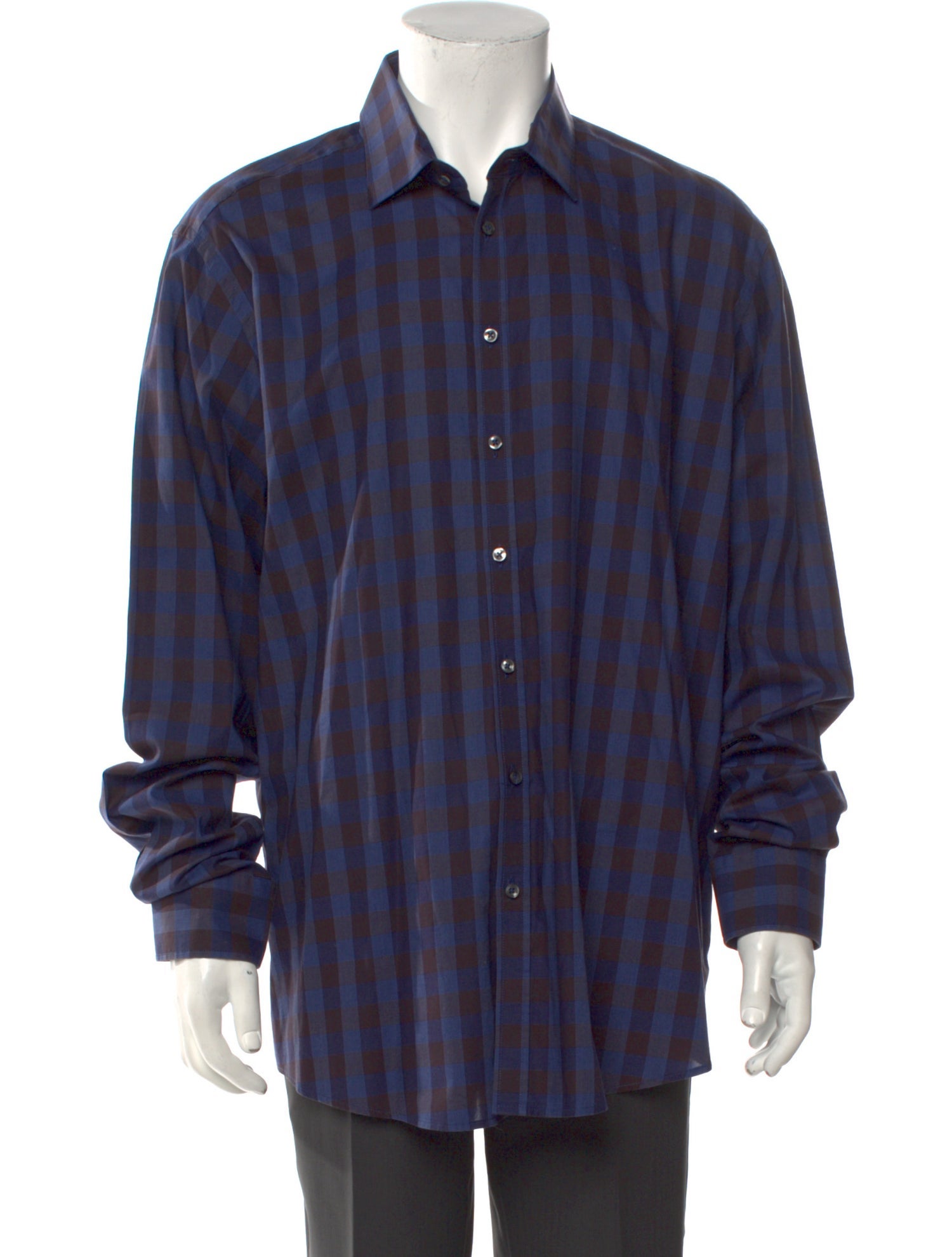 Sand Plaid Print Long Sleeve Shirt
