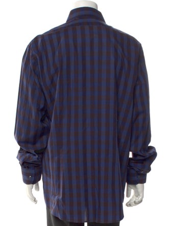 Sand Plaid Print Long Sleeve Shirt