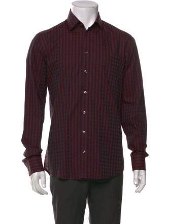 Sand Plaid Print Long Sleeve Shirt