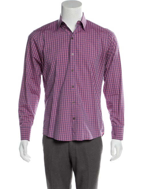 Zachary Prell Woven Gingham Shirt pink