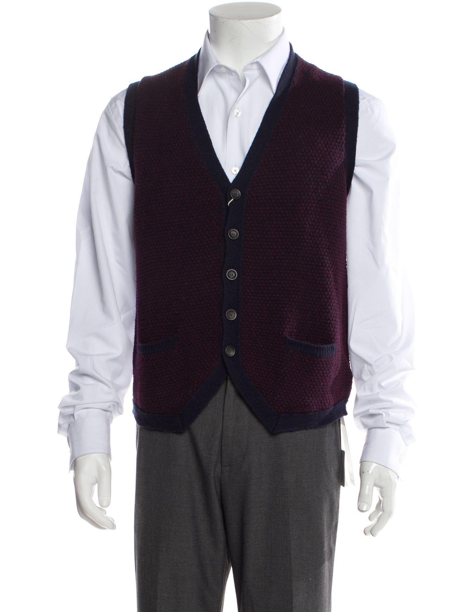 Zanone Virgin Wool V-Neck Sweater Vest w/ Tags