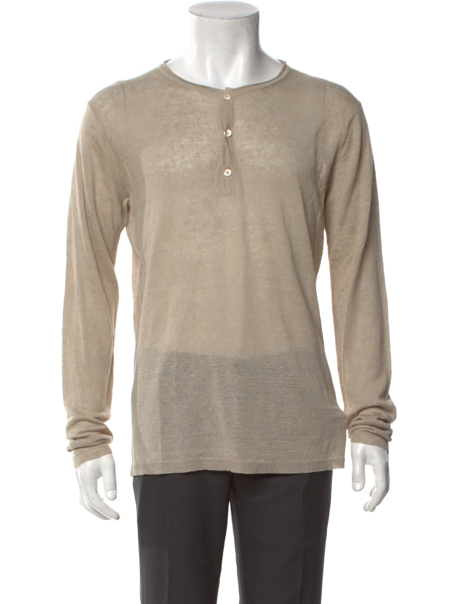 Zanone Linen Crew Neck Pullover