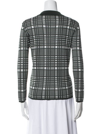 Zankov Plaid Print Long Sleeve Button-Up Top