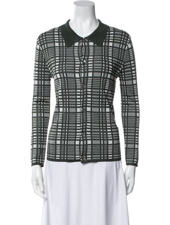 Zankov Printed Long Sleeve Button-Up Top