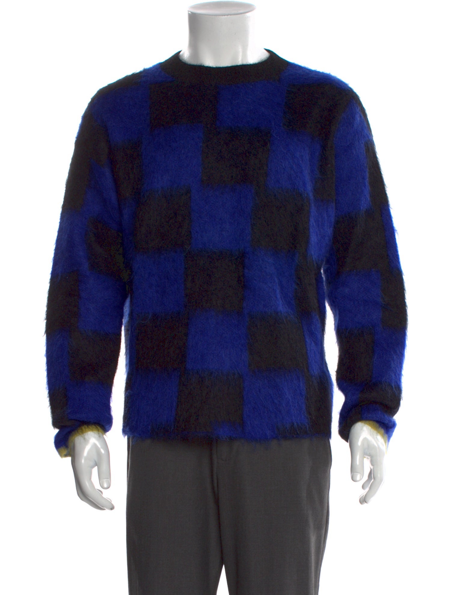 Zankov Plaid Print Crew Neck Pullover
