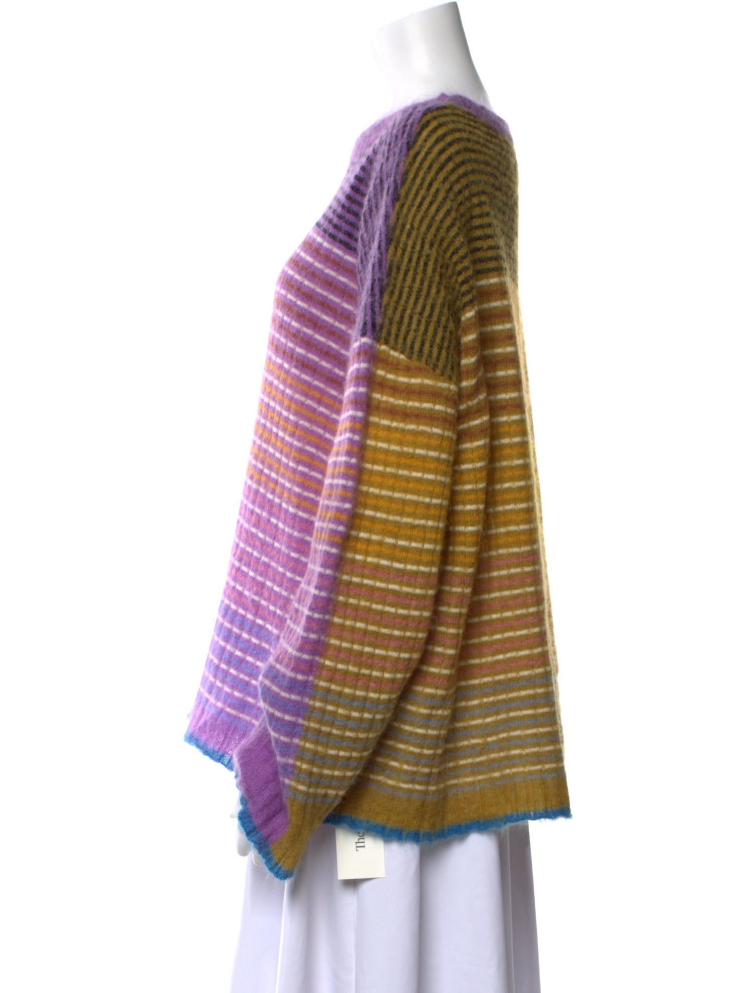 Zankov Striped Bateau Neckline Sweater