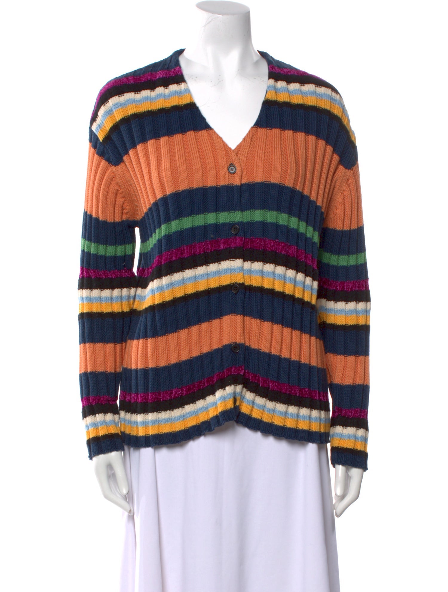 Zankov Striped V-Neck Sweater