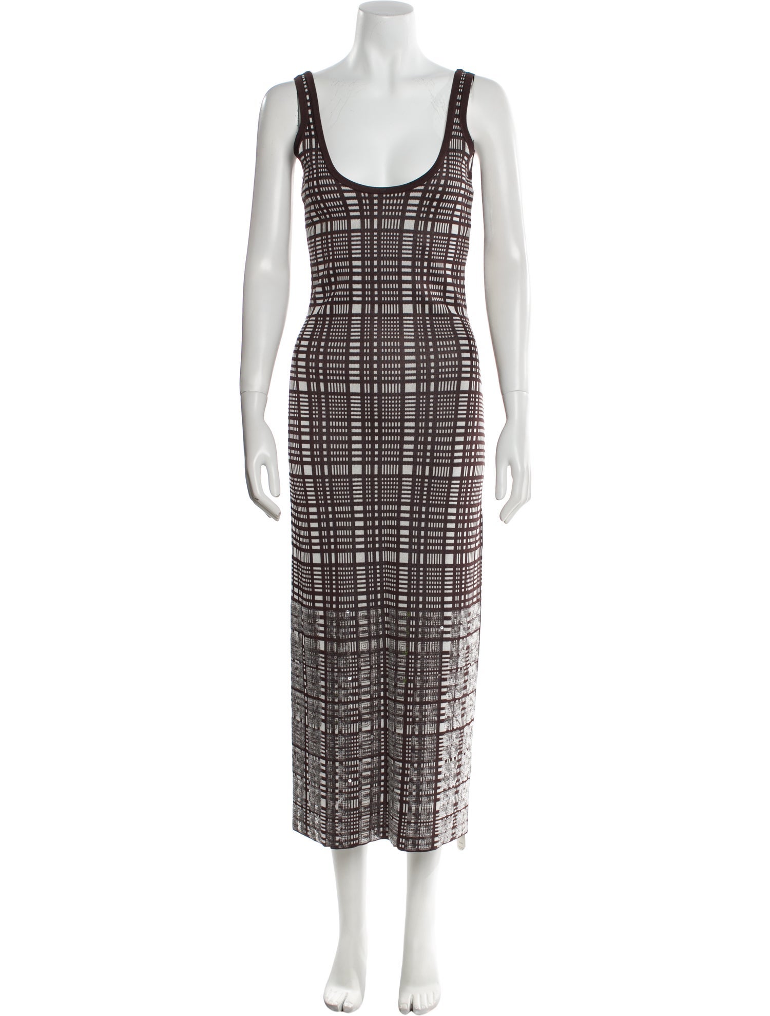 Zankov Plaid Print Long Dress