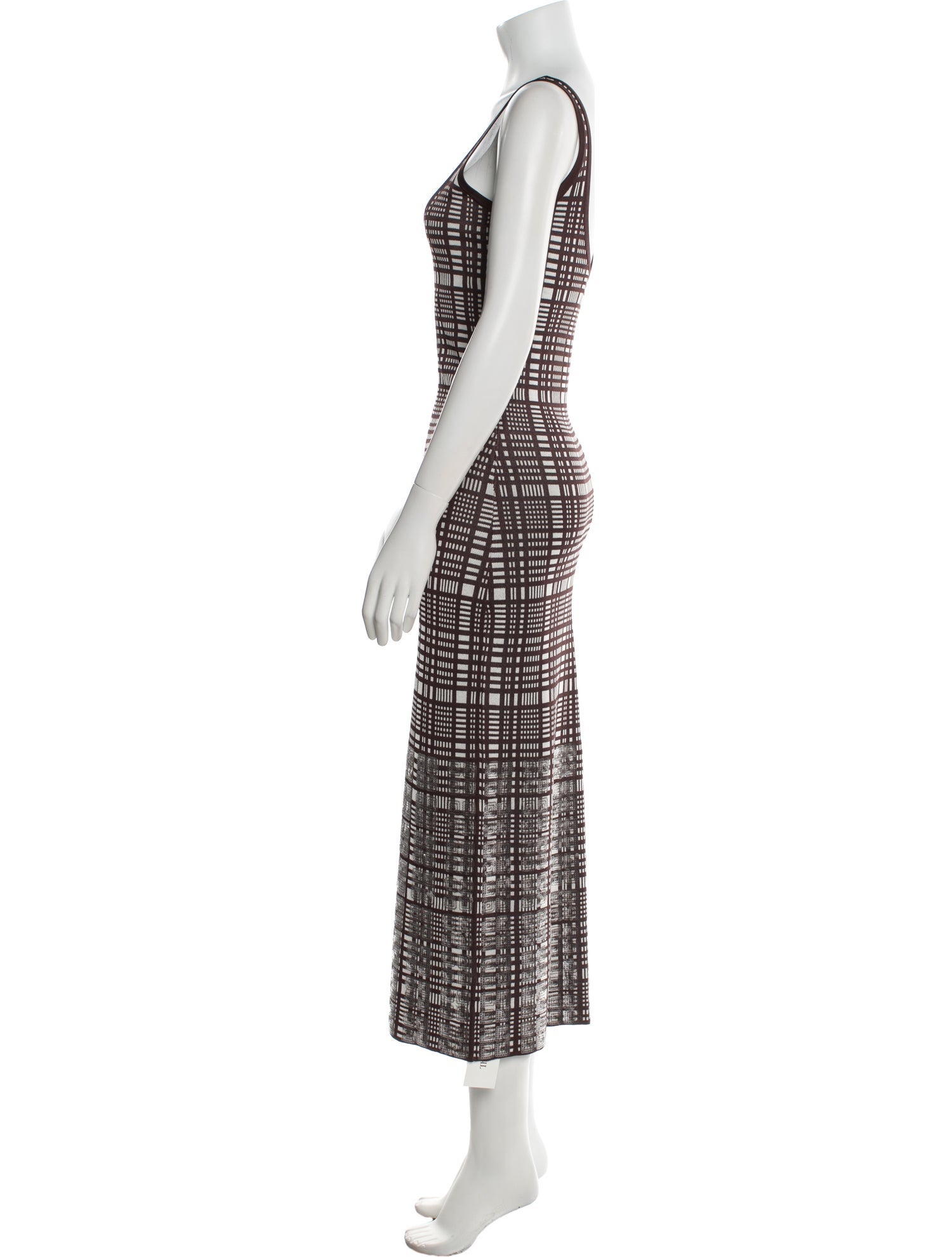 Zankov Plaid Print Long Dress