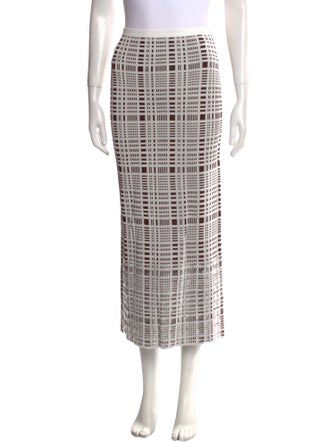 Zankov Plaid Print Midi Length Skirt